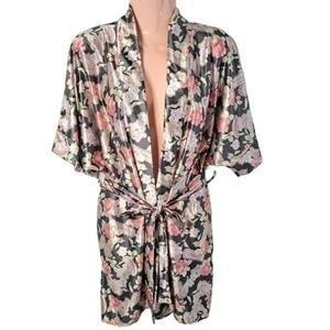 Vintage Avon Women's Floral Print Multicolored Robe Size SM‎